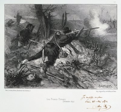 Les Francs-Tireurs, Siege of Paris, Franco-Prussian War, December 1870 by Auguste Bry