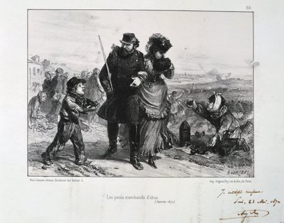 The Little Shell Merchants, Siege of Paris, Franco-Prussian War, January 1871 by Auguste Bry