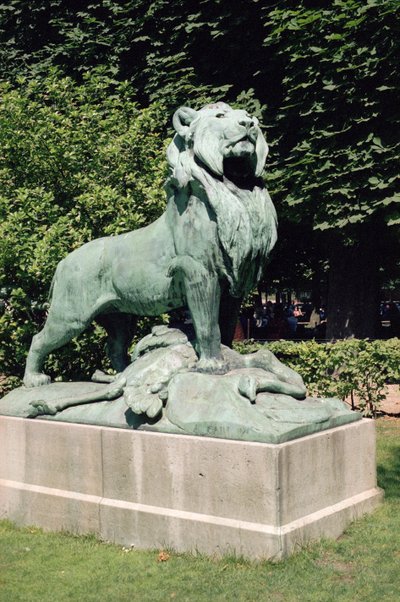 Nubian Lion and His Prey, 1870 by Auguste Cain