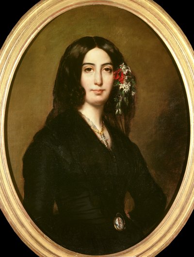Portrait of the Writer George Sand (1804-1876) Aurore Dupin, Baronne Dudevant by Auguste Charpentier
