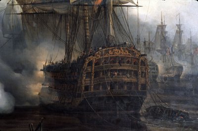 Battle of Trafalgar (detail) by Auguste Etienne Francois Mayer