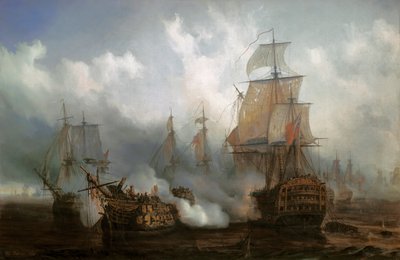 The Redoutable in the Battle of Trafalgar, October 21 by Auguste Etienne Francois Mayer