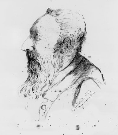 Portrait of sculptor Auguste Rodin by Auguste Eugene Beuret