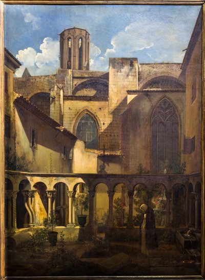 Interior View of the Cloister of Saint-Sauveur in Aix-en-Provence by Auguste Forbin