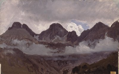 Mountains with Mist, mid-1850s by Auguste Francois Bonheur