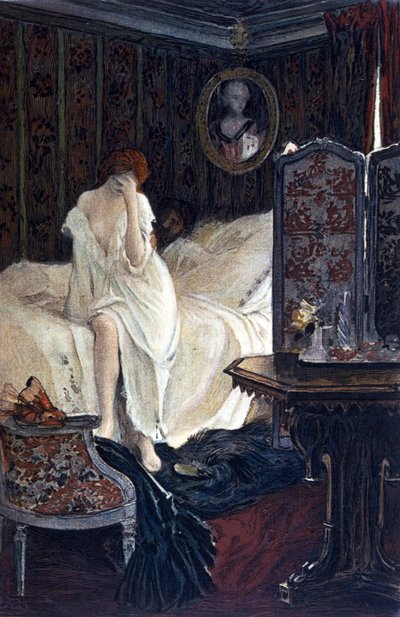 The adulterous woman. Illustration by Auguste François Gorguet (1862 - 1927) for 