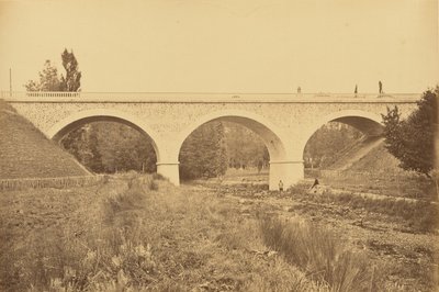 Viaduct on the Rhins, Near Pradines by Auguste Hippolyte Collard