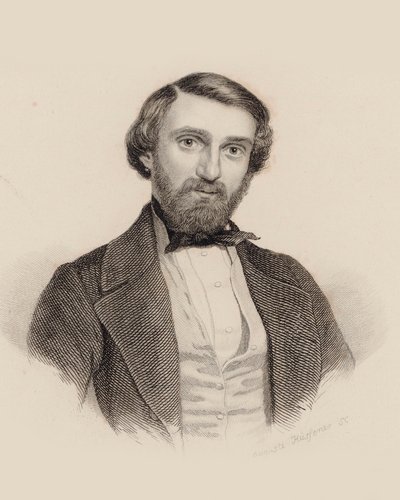Portrait of the Composer Giuseppe Verdi, c. 1850 by Auguste Hüssener