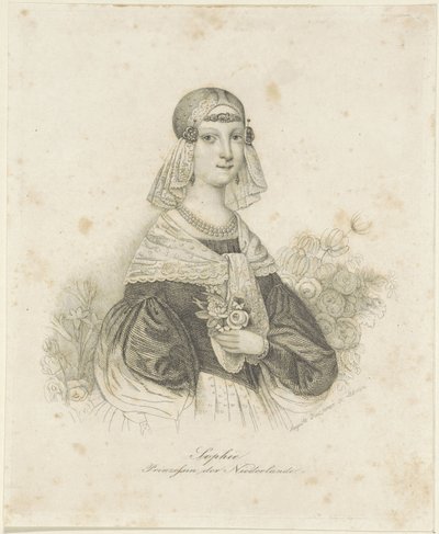 Portrait of Sophie, Princess of the Netherlands by Auguste Hüssener