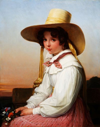 Portrait of Nency Destouches 1829 by Auguste Jean Baptiste Vinchon