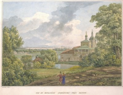 View of Moscow from the Sparrow Hills. The Andreevsky Monastery by Auguste Jean Baptiste Antoine Cadolle