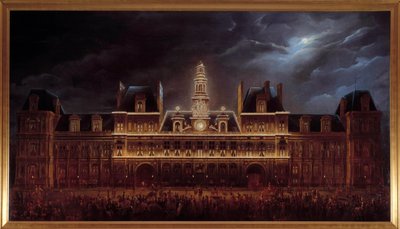 Illumination of the Town Hall for the Feast of King Louis Philippe I by Auguste Jean Simon Roux