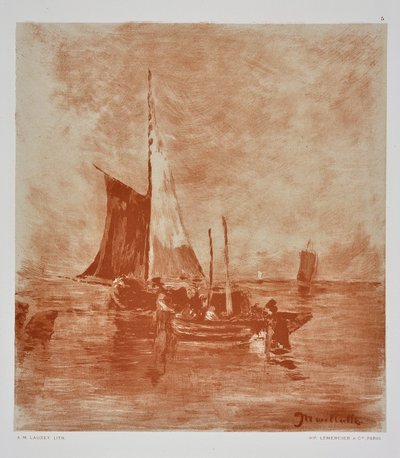 Fishing Boats by Auguste Lauzet
