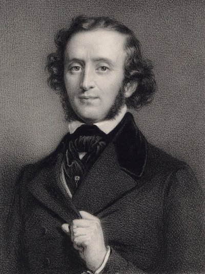 Portrait of Felix Mendelssohn Bartholdy by Auguste Lemoine