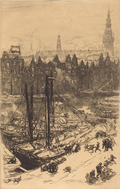 Amsterdam Seen from Victoria Hotel by Auguste Lepere