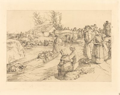 Burial in the Vendeen Marsh by Auguste Lepere