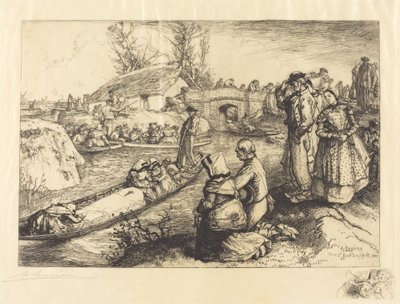 Burial in the Vendeen Marsh by Auguste Lepere