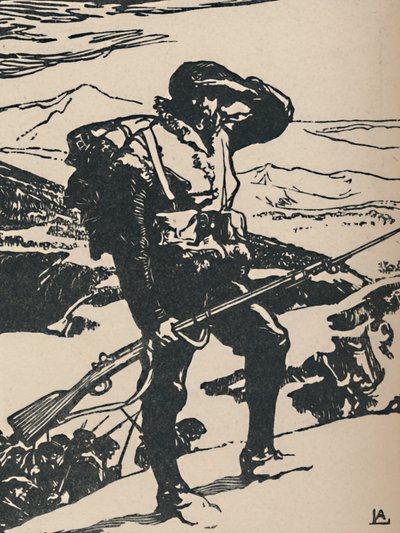 Chasseur Alpin Looking at the Rhine Plain, 1919 by Auguste Louis Lepère