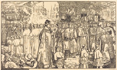 Corpus Christi Procession at Nantes by Auguste Lepere
