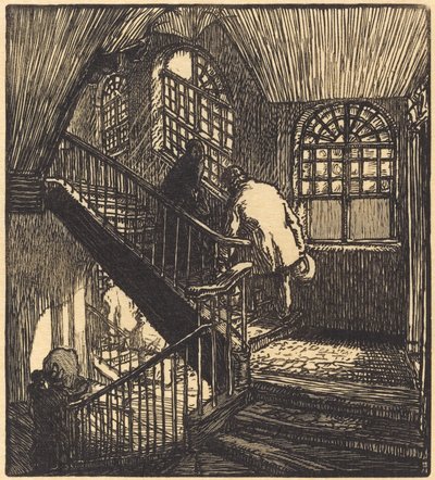 Escalier de la maison ou etait le Chateau Rouge by Auguste Lepere