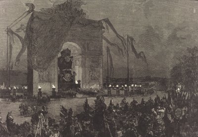 Funerals of Victor Hugo. The Vigil by Auguste Lepere