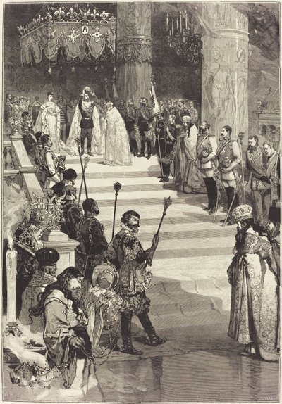 The Coronation of Emperor Alexander III of Russia (May 27) by Auguste Lepere