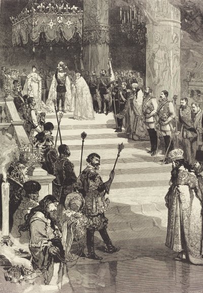 The Coronation of Emperor Alexander III of Russia, May 27, 1883 by Auguste Lepere