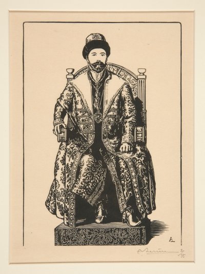The Czar in Coronation Clothes, from La Guerre de 1914, first series, no.3 by Auguste Lepere