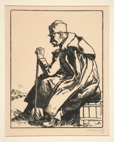 The King of Serbia, from The War of 1914, first series, no.4 by Auguste Lepere