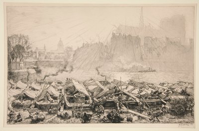 Apple Market (Paris) by Auguste Lepere