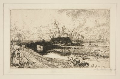 The Little Bridge (Vendee) by Auguste Lepere