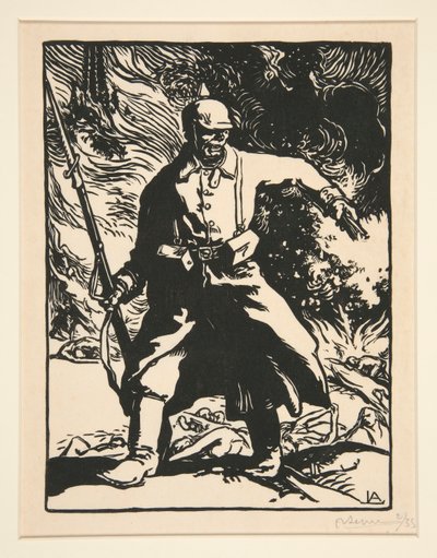 The Prussian Soldier (from La Guerre de 1914, first series, no. 10) by Auguste Lepere