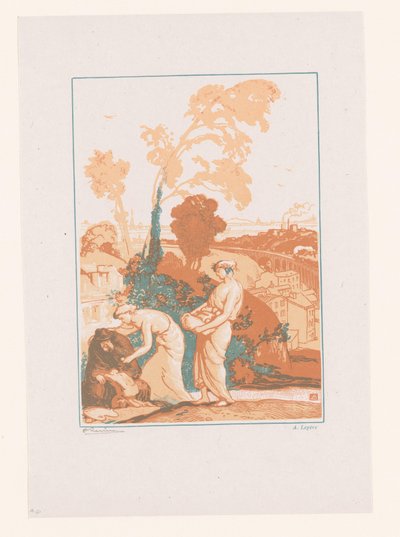 Music and Poetry Helping the Artist by Auguste Lepere