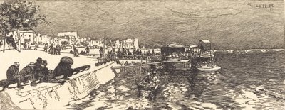 Pier at Bercy by Auguste Lepere