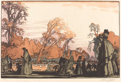 Pond in the Tuileries by Auguste Lepere