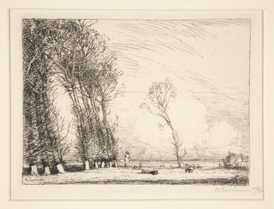 Curtain of Poplars (Vendee) by Auguste Lepere