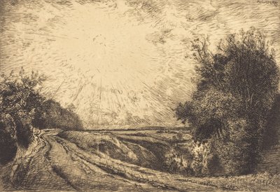 Route from La Houssoye, Crevecoeur, 1913 by Auguste Lepere