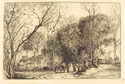 Summer in Saint-Martin, the Past Nuptials by Auguste Lepere