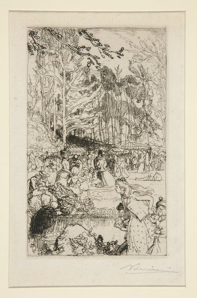 Sunday Afternoon in Nantes by Auguste Lepere