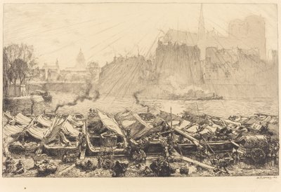 The Great Apple Market by Auguste Lepere