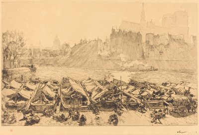 The Great Apple Market by Auguste Lepere