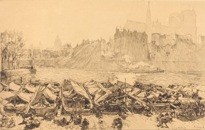 The Great Apple Market, 1891 by Auguste Lepere
