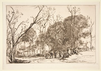 Summer of Saint-Martin, the Past Nuptials by Auguste Lepere