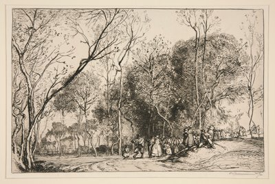 Summer in Saint-Martin, the Past Nuptials (Vendee) by Auguste Lepere