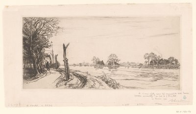 View of the Amstel by Auguste Lepère (signed by artist)