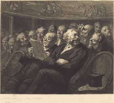 The Orchestra Seats by Auguste Lepère after Honoré Daumier
