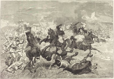 In Sudan: Battle of El-Teb by Auguste Lepère and Jacques Beltrand after Józef Chelmonski