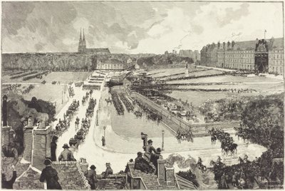 Military Honors Rendered to the Mortal Remains of Admiral Courbet by Auguste Lepère and Louis Tinayre
