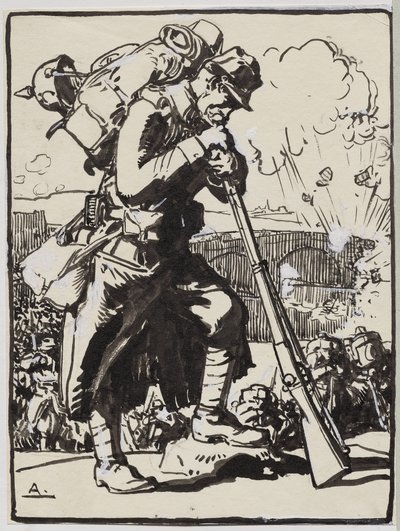 The Retreat after Charleroi by Auguste Louis Lepère
