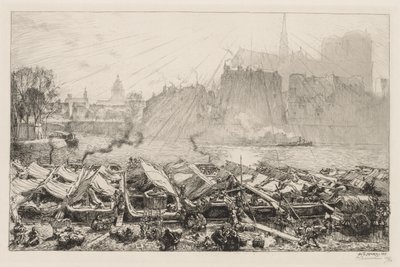 The Great Apple Market by Auguste Louis Lepère